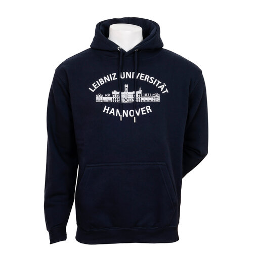 Bio Hoodie navy mit Logo | Bequem & hochwertig