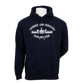 Bio Hoodie navy mit Logo | Bequem & hochwertig