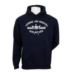 Bio Hoodie navy mit Logo | Bequem & hochwertig