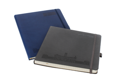 Gray or dark blue notebook APP format of the Leibniz University Hannover