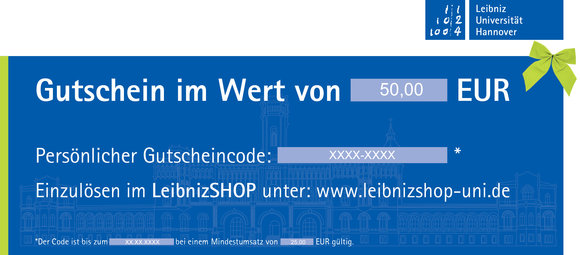 Gutschein 50 € der Leibniz Universität Hannover